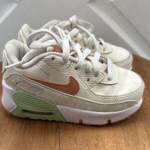 Nike Kids Cream and Tan Sneakers